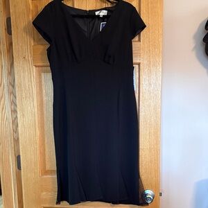 Julian Taylor Elegant Black Midi Dress